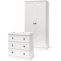 Silver Cross Bromley White - 2 Piece Set (Dresser And Wardrobe)