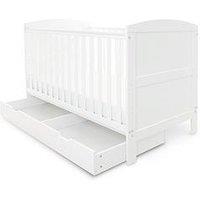 Ickle Bubba Coleby Classic Cot Bed & Under Drawer - White
