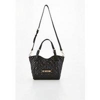 Love Moschino Quilted Small Tote - Black