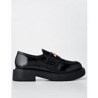Love Moschino Logo Loafers - Black