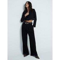 River Island Wide Leg Trouser - Black