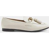 River Island Tassel Slim Loafer - Cream