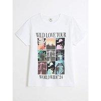 River Island Girls Graphic T-Shirt - White