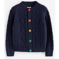 Little Bird Cable Knit Cardigan - Navy