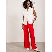 Mint Velvet Red Side Stripe Trouser