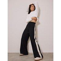 Mint Velvet Black Side Stripe Trouser