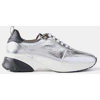 Mint Velvet Lyn High Shine Leather Trainer