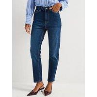 Everyday Comfort Girlfriend Straight Leg Jeans - Dark Wash