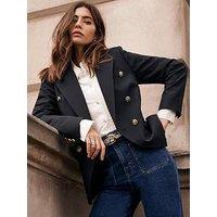 Mint Velvet Navy Double Breasted Blazer