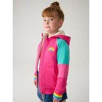 Little Bird Colour Block Zip Thru Hoodie - Pink