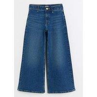 River Island Girls Wide Leg Jeans - Blue