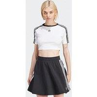 Adidas Originals Womens 3 Stripe Baby T-Shirt - White