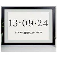 The Personalised Memento Company Personalised Anniversary Framed Print