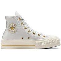 Converse Womens Lift Modern Tailored Canvas Hi Trainers - Grey