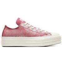 Converse Womens Pretty Patina Suede Ox Trainers - Pink