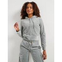 Converse Womens Chuck Hoodie Velour Jacket - Grey
