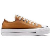 Converse Womens Lift Seasonal Color Canvas Ox Trainers - Brown