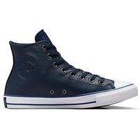 Converse Mens Seasonal Color Leather Hi Trainers - Dark Blue