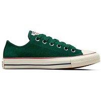 Converse Womens Color Pack Suede Ox Trainers - Dark Green