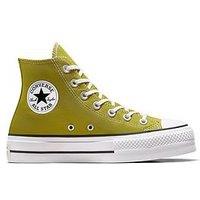 Converse Womens Lift Seasonal Color Canvas Hi Trainers - Green