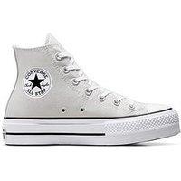 Converse Womens Lift Seasonal Color Canvas Hi Trainers - Grey