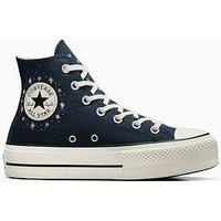 Converse Womens Premium Party Chuck Taylor All Star Lift Trainers - Beige