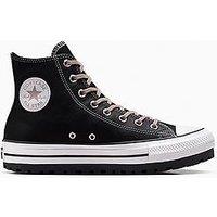 Converse Womens Seasonal Colour Leather Chuck Taylor All Star City Trek Trainers - Black