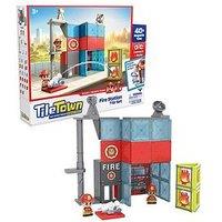 Tile Town Fire Station Magnetic Tiles Playset