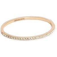 Allsaints Stone Hinged Bangle Bracelet - Gold