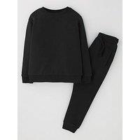Everyday Boys Sweat Top And Jog Set - Black