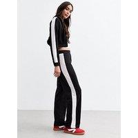 New Look Side Stripe Joggers - Black