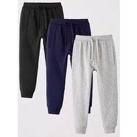 The Very Collection Boys 3 Pack Joggers - Black, Navy And Grey