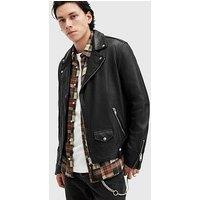 Allsaints Milo Leather Biker Jacket - Black