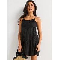 Everyday Tiered Strappy Cotton Beach Dress