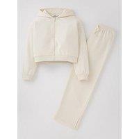 Everyday Girls Hoodie And Jogger Set - Ecru