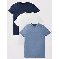 Everyday Boys 3 Pack Solid Short Sleeve T-Shirt - Blue