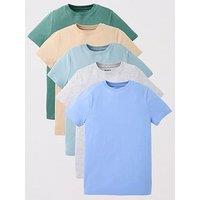 Everyday Boys 5 Pack Solid Short Sleeve T-Shirt - Multi