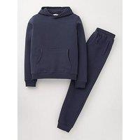 Everyday Boys Sweat Hoodie And Jog Set - Navy