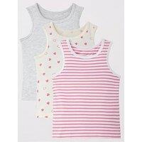 Everyday Girls 3 Pack Stripe Vests - Multi