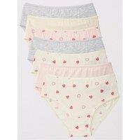 Everyday Girls 7 Pack Heart Print Briefs - Multi