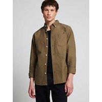 River Island Long Sleeve New Oxford Shirt - Khaki