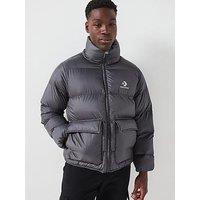 Converse Mens Patch Pocket Core Puffer Jacket - Black