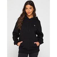 Calvin Klein Jeans Script Logo Back Oversized Hoodie - Black