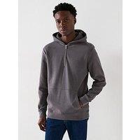 Very Man Ottoman Quarter Zip Hoody - Charcoal - Grey