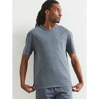 Very Man Relaxed Fit Heavyweight Washed T-Shirt - Dark Blue