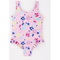 Mini V By Very Girls Flower Print Swimsuit - Multi