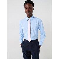 Very Man Long Sleeve Regular Fit Easy Care Smart Shirt - Light Blue