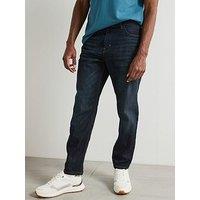 Very Man Straight Tapered Jeans With Stretch - Dark Wash
