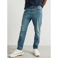 Very Man Straight Tapered Jeans With Stretch - Blue