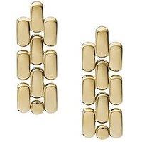 Fossil Women'S Arden Watch Links Gold-Tone Stainless Steel Drop Earrings